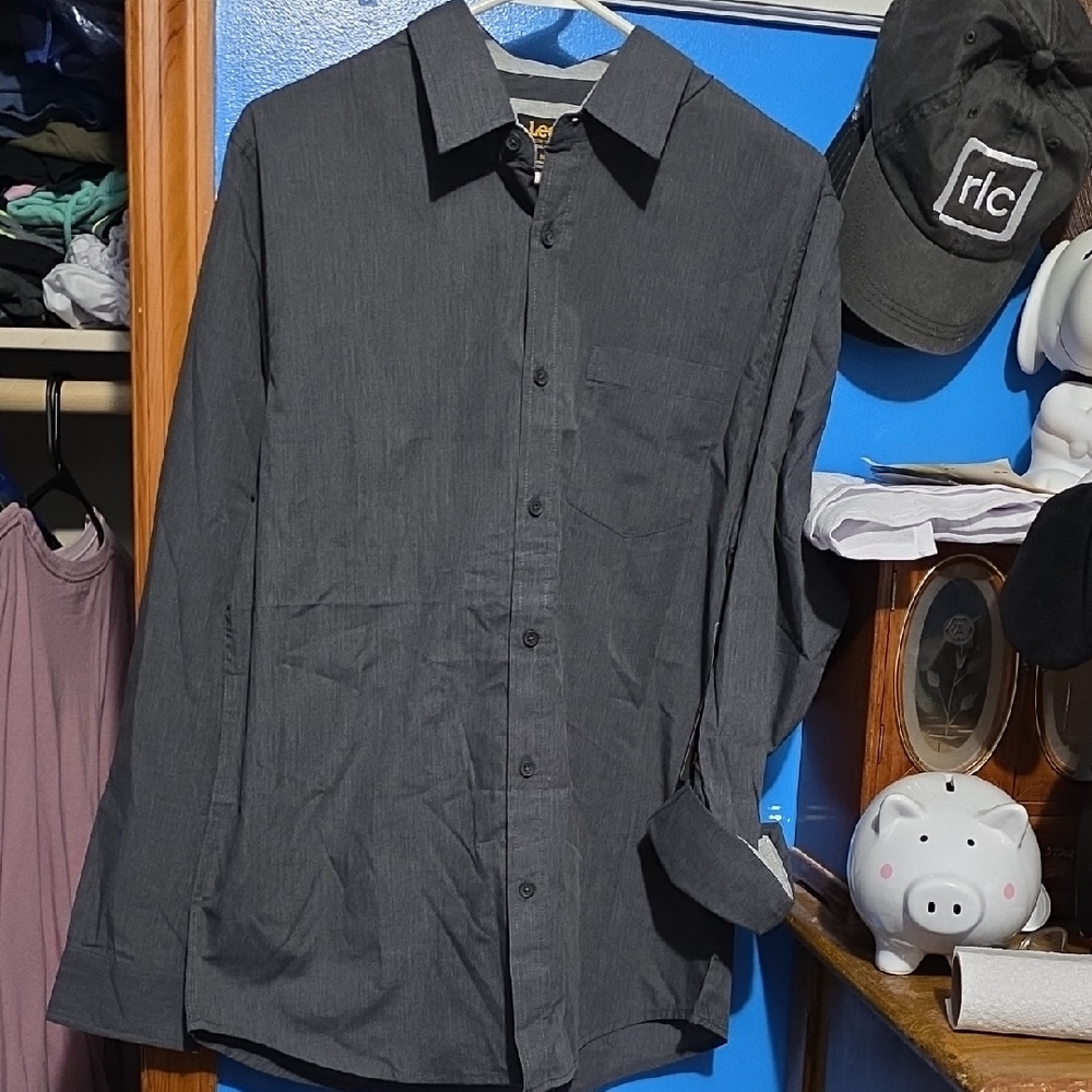Lee Heather Grey and Black Shirt